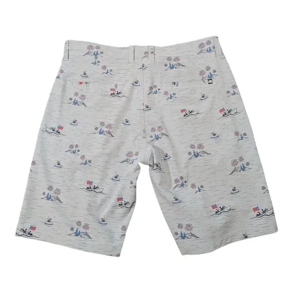 Travis Mathew Men's Size 34 Vacation Vibe flat front Shorts Golf Beach USA - Picture 2 of 8